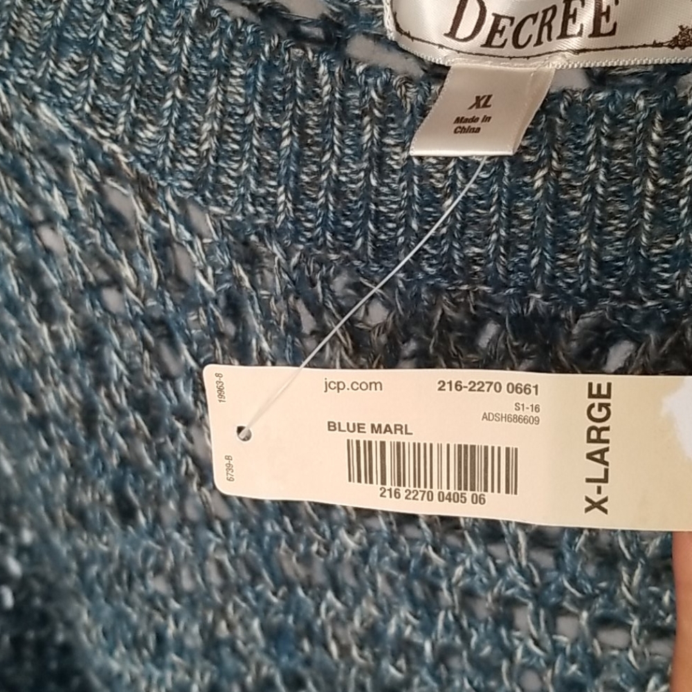 Decree Blue Marl Knit Sweater - Picture 5 of 5
